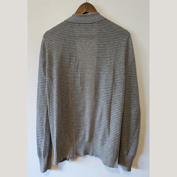 7 For all Mankind - Perforated grey cardigan - Sz S (fits M) - Picture 4 of 9